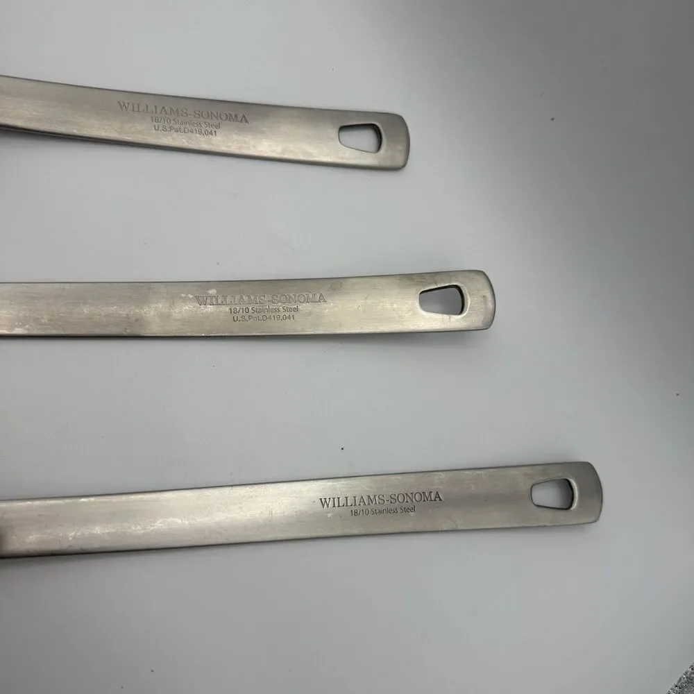 Williams Sonoma Stainless Steel Kitchen Utensil Set 3 Pasta Server Turner Fork